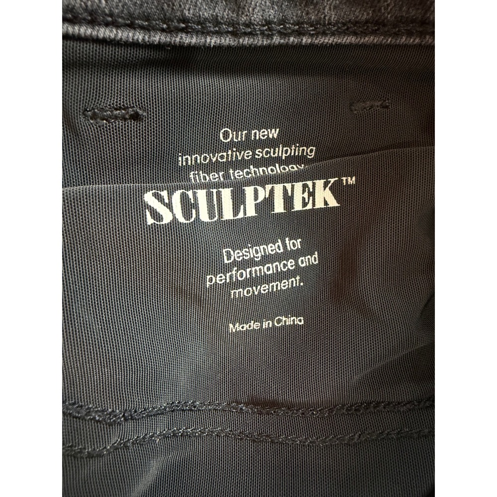 Athleta Sculptek Straight Leg Jeans Washed Black Denim Size 10 RN 54023 - Picture 7 of 16